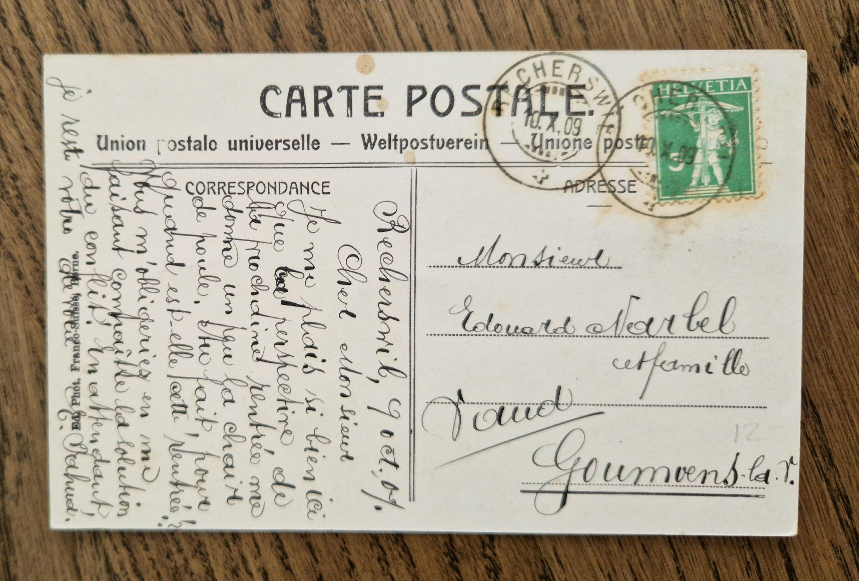 Cartoline postali: Solothurn St. Ursuskirche 1909 – Usato da Ebikon venduto da Donar50 1