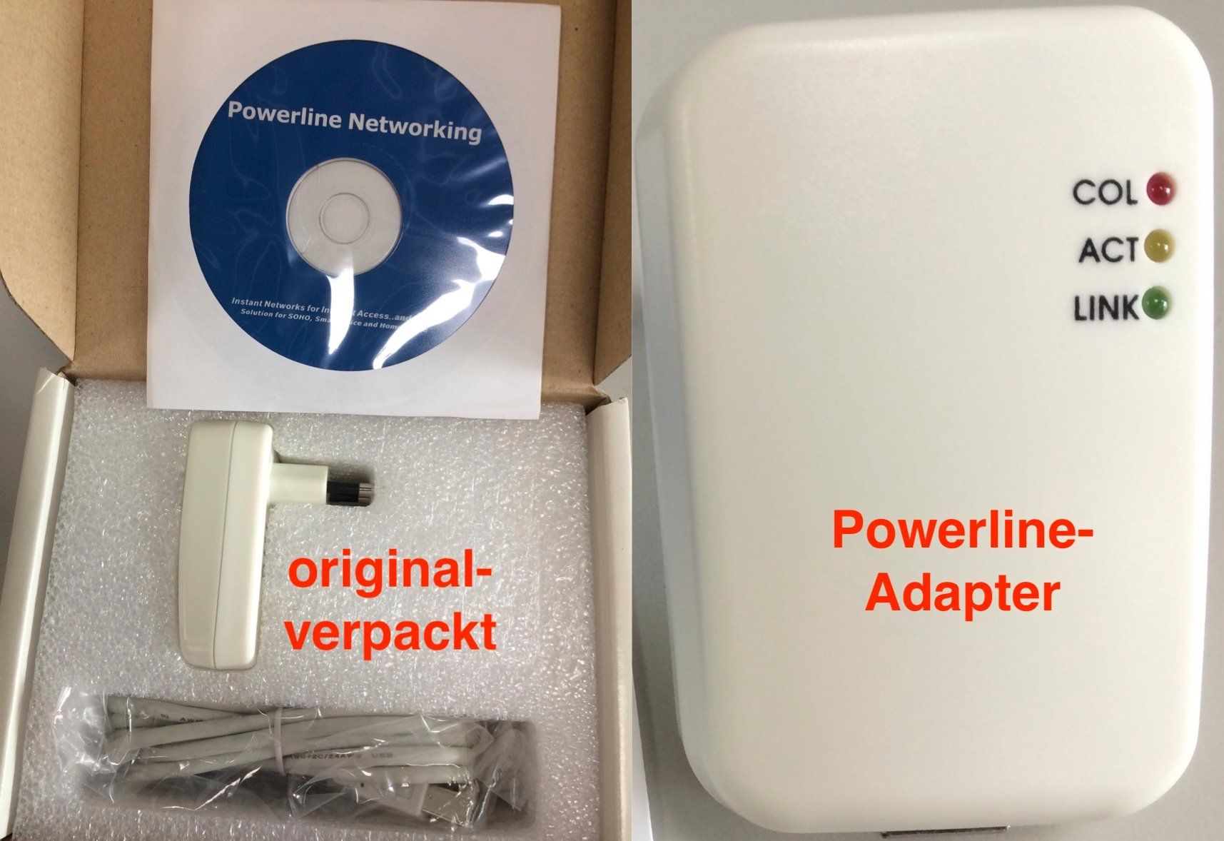 Laufwerke & Adapter: Roline PowerLine USB-2.0 Adaptor weiss – Neu und originalverpackt aus Reinach AG von RiesenServicesGmbH