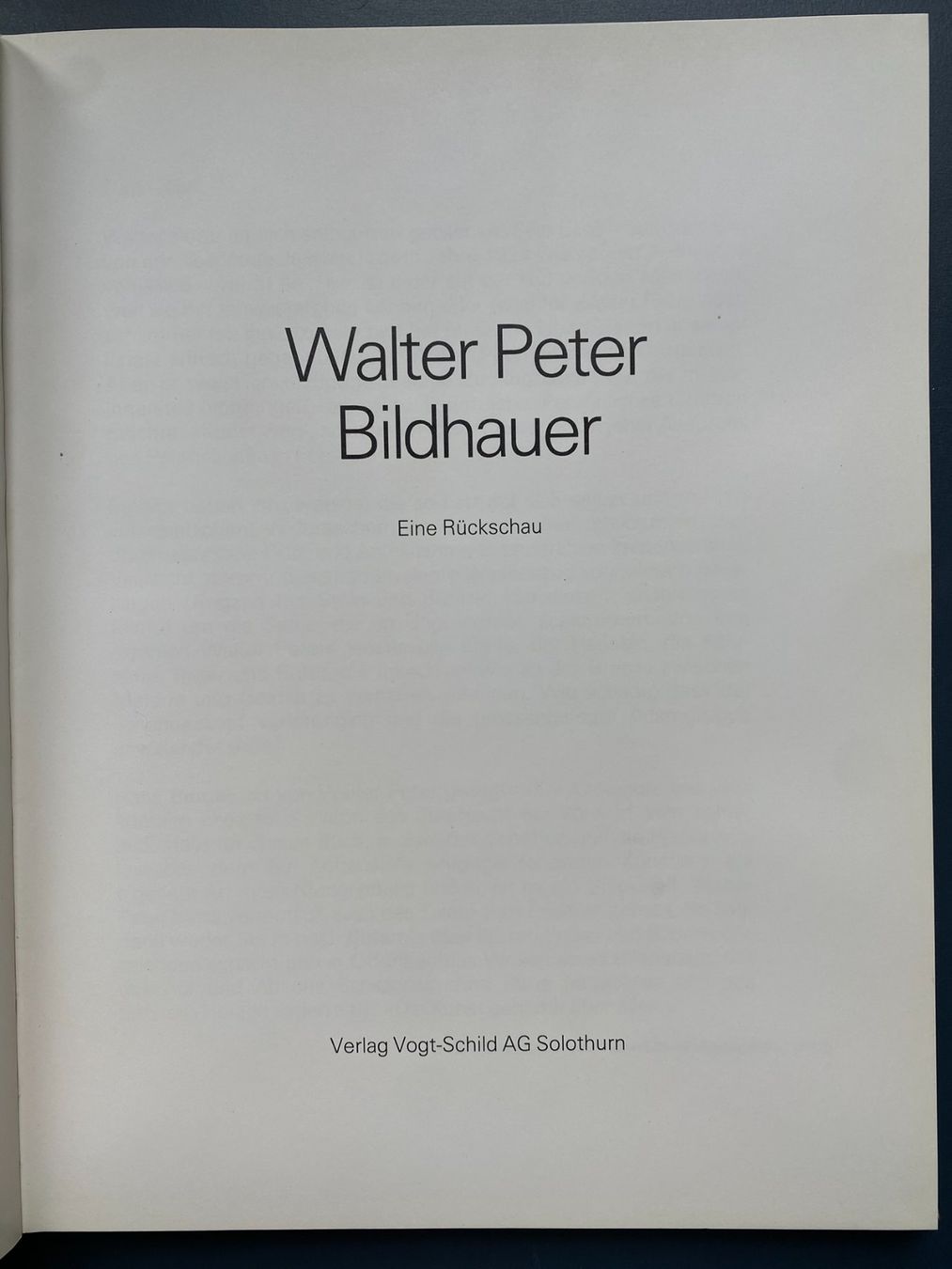 Libri: Walter Peter Bildhauer - Eine Rückschau – Usato da Zürich venduto da jesulin05 1