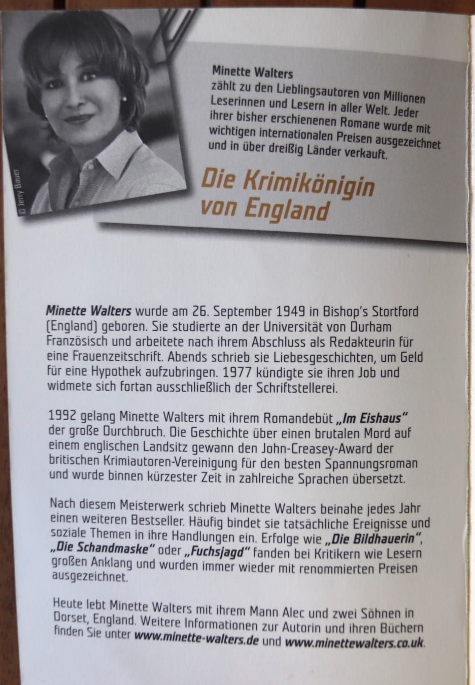 Libri: Der Aussenseiter von Minette Walters – Usato da Glattfelden venduto da Vrenely 4