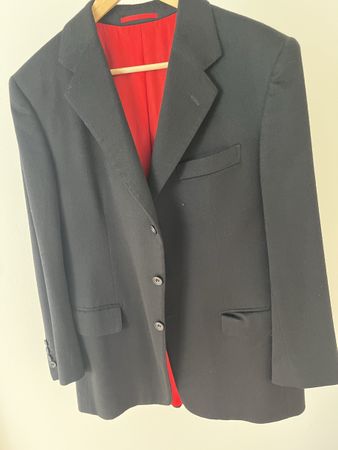 Edler Herrenblazer schwarz rot Top Zustand!