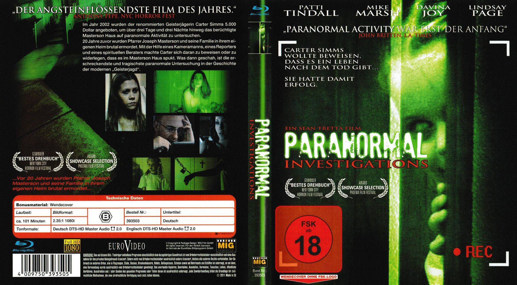 Tutti i DVDs: Blu-Ray - Paranormal Investigations – Usato da Langnau am Albis venduto da MediaRescuerKeLoX