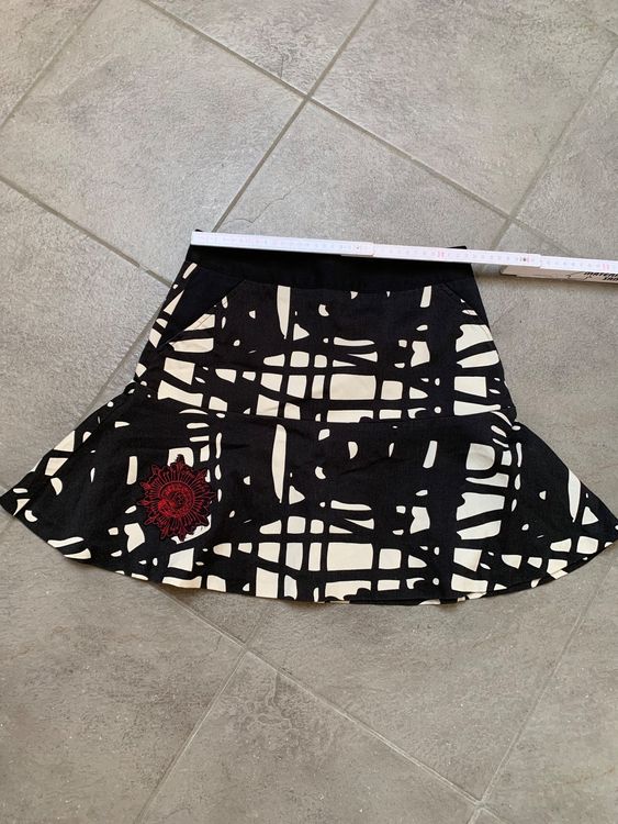 Jupe Desigual En Velours - Taille 38 - Multicouleur Style évasé - Occasion Très Bon état