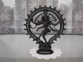 XXL 31cm Skulptur SHIVA tanzt im Feuerrad auf Apasmara 2875g