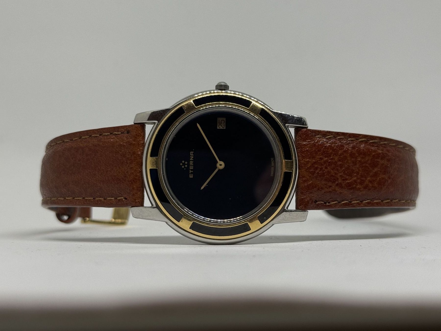 Eterna Orologi: ETERNA Galaxis 37mm Quartz Bicolor am Leder – Usato da Sempach venduto da ADR1AN0 1