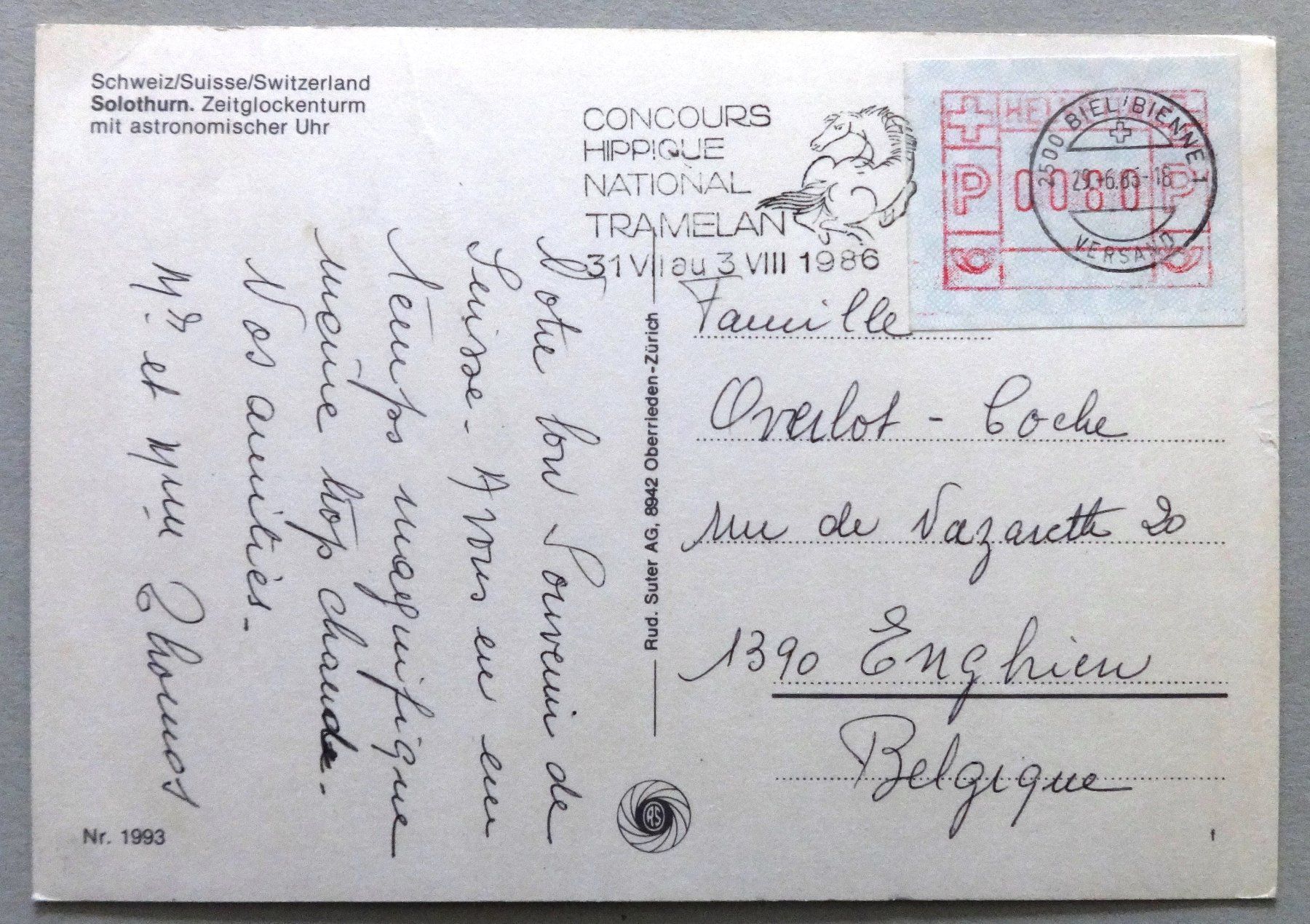 Cartoline postali: Solothurn, Zeitglockenturm mit Astronomischer Uhr – Difettoso da Fétigny venduto da Billy2miny 1