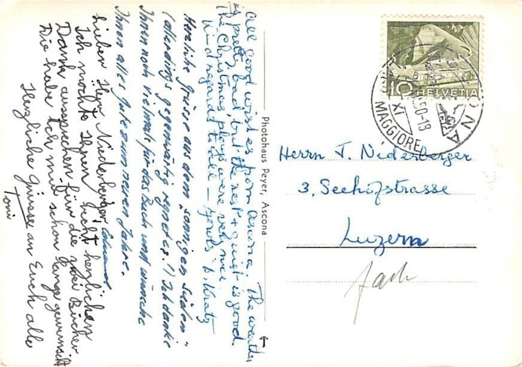 Cartes postales: Ascona – D'occasion à Ottikon b.Kemptth. par Neptun1974 1
