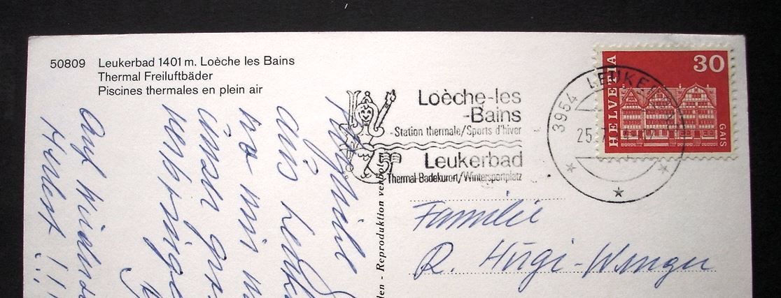Cartes postales: LEUKERBAD Flugaufnahme – D'occasion à Jona par philajona 1