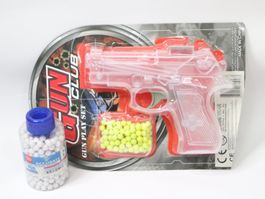 Spielzeug Pistole Transparent neu inkl. 400 Schuss OVP