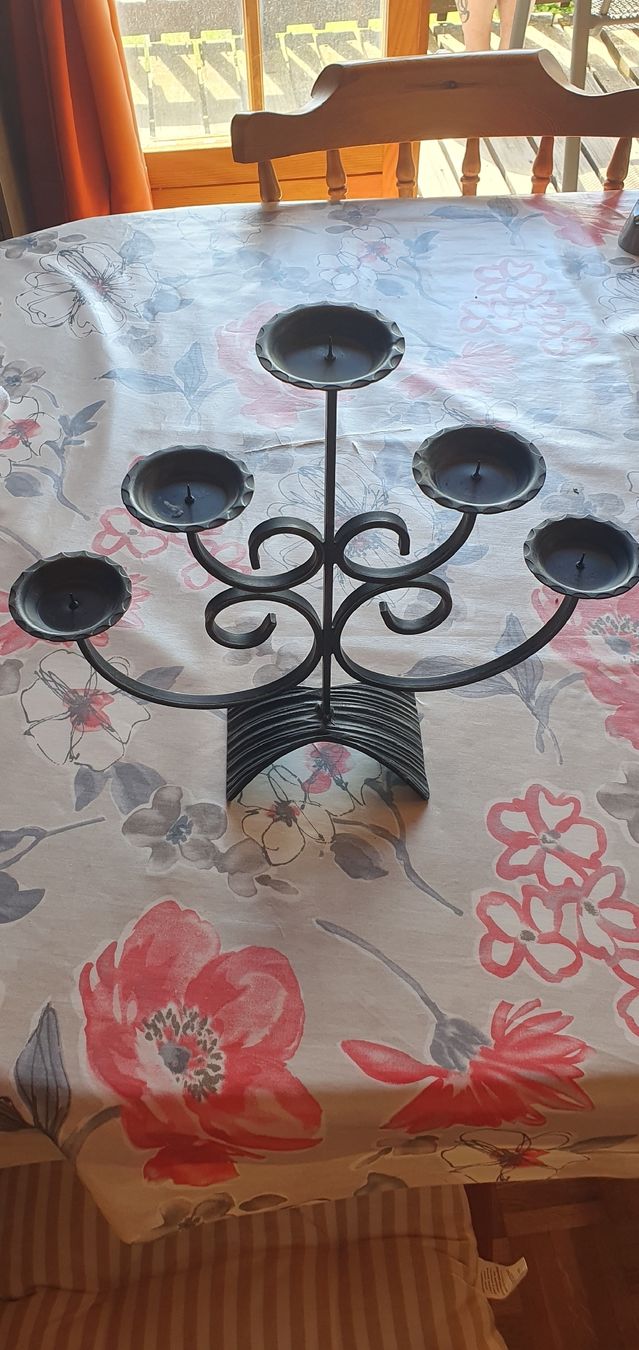 Kerzenständer: Chandelier, bougeoir fer forgé 5 bras – Gebraucht aus Aven von stphane1577 1
