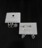 NEU: 4x silberfarbene Ohrringe