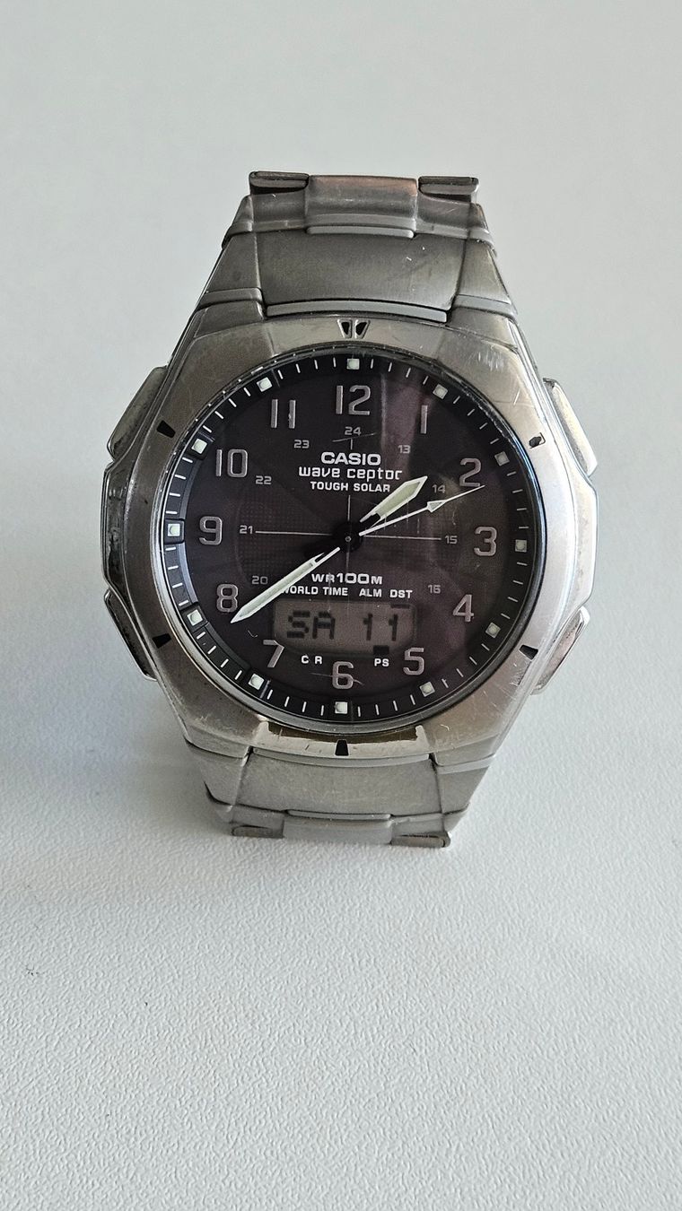 Casio Montres: Casio Wave Ceptor WVA-620T / 5053, Tough Solar , Titanium – D'occasion à Goldach par Koland2