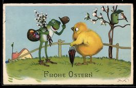 F.Baumgarten: Frosch, Osterküken, Singv