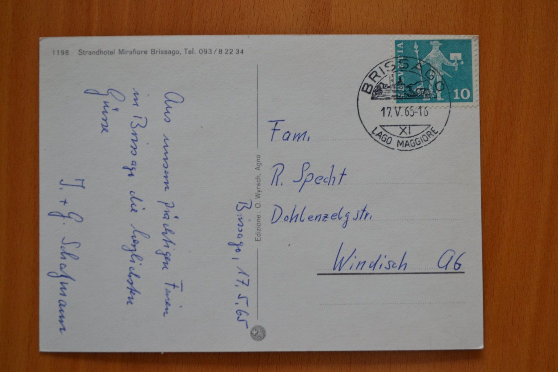 Cartoline postali: AK Brissago Strandhotel Mirafiore TI – Usato da Beinwil am See venduto da kajak55 1