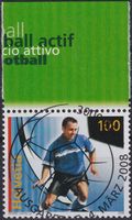 2008, Nr.1265 "Aktivfussball" mit Ersttags-Voll-Stempel +TAB