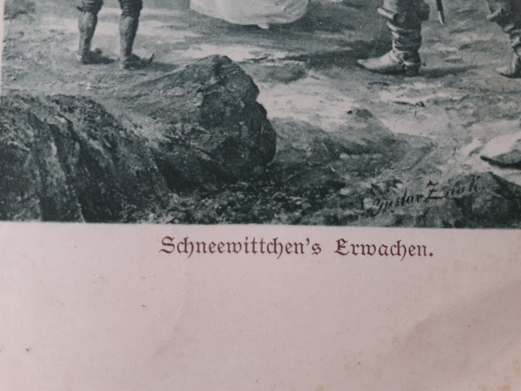 Cartoline postali: Ansichtskarte Märchen Schneewittchens Erwachen 1899 – Usato da Mörschwil venduto da lindaswunderkiste 2