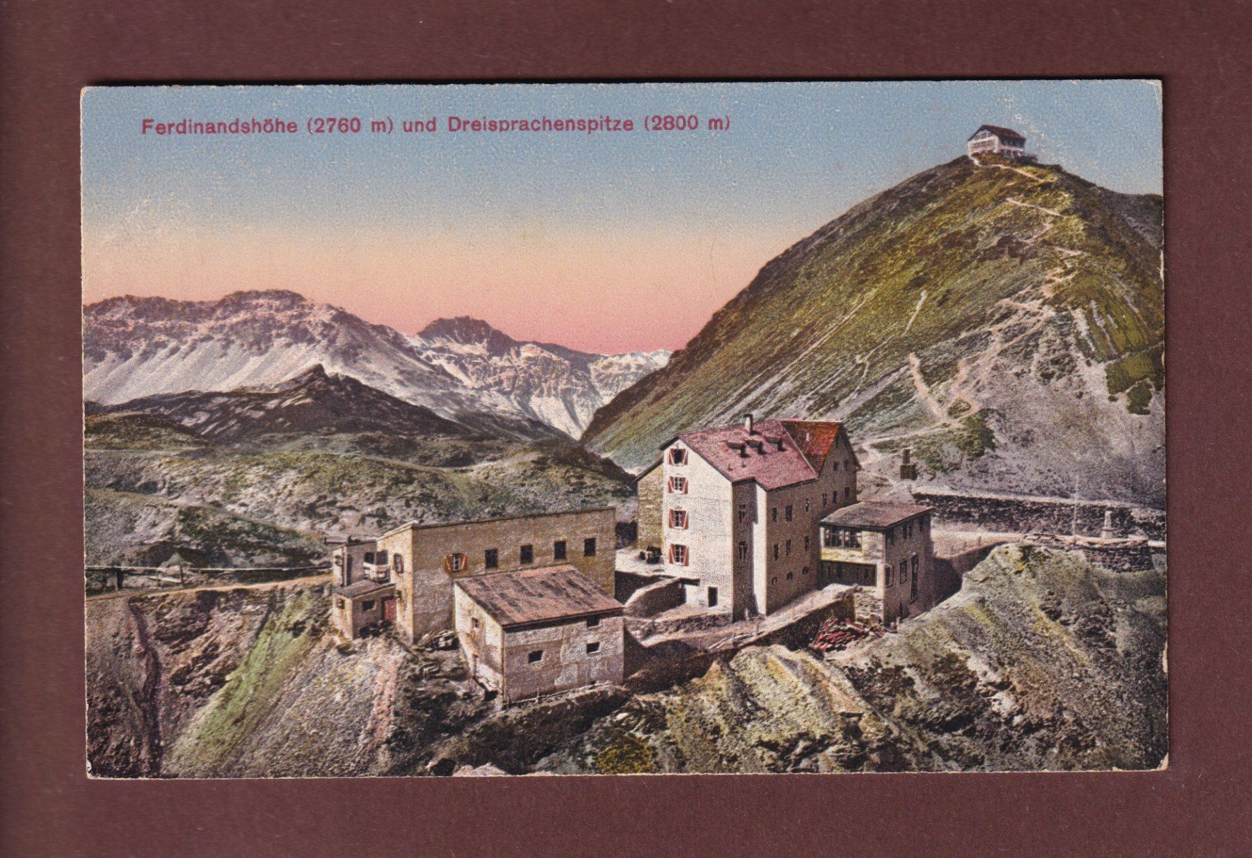 Ansichtskarten: FERDINANDSHÖHE - Dreisprachenspitze - 1917 Feldpost – Gebraucht aus Pully von nicecards-shop