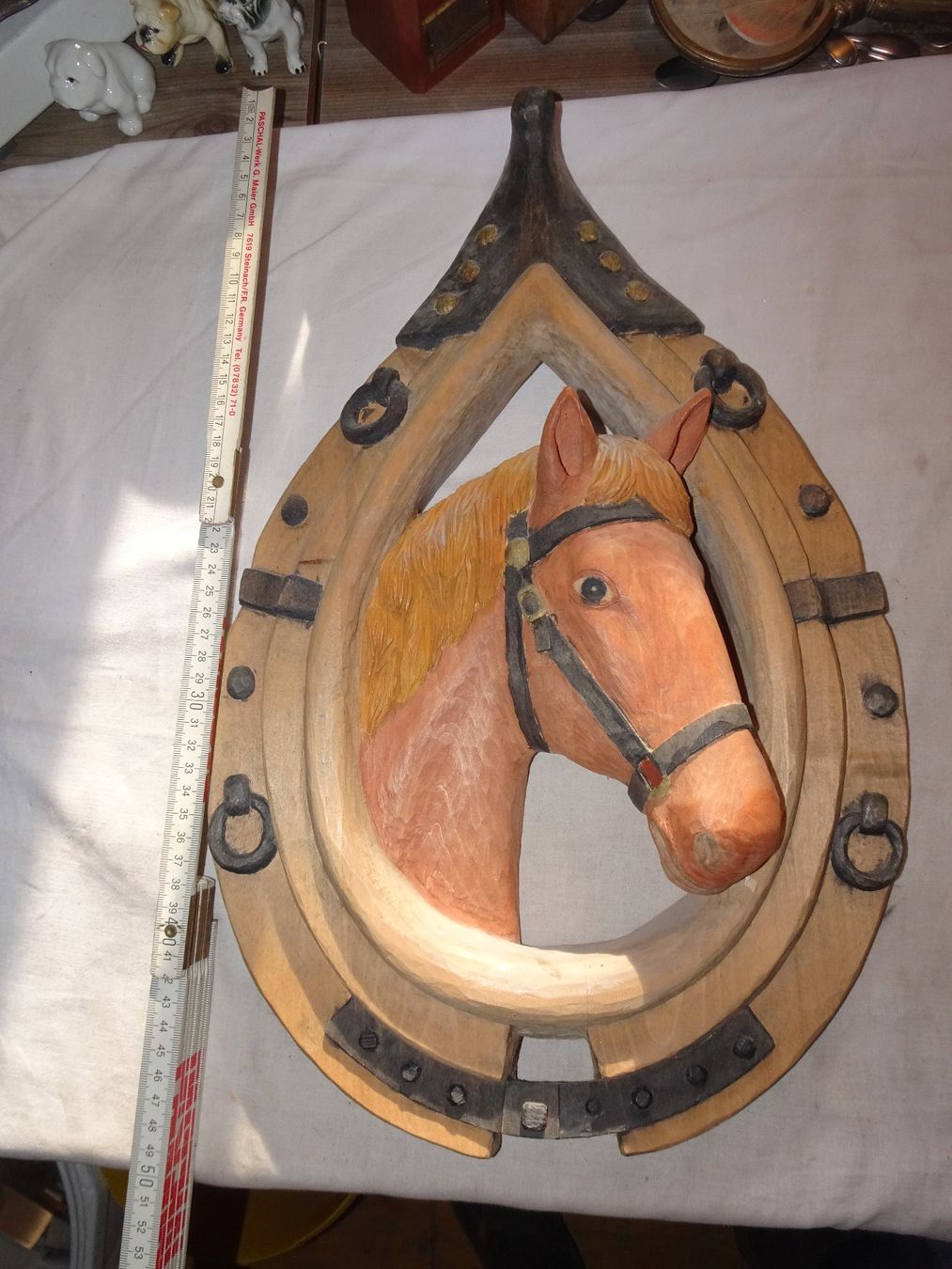 Sculture & Statue: Pferdekopf aus einem Stück Holz geschnitzt – Usato da Bichwil venduto da Silbereule9