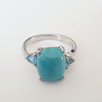 Damenring, Türkis Ring, Silber 925, Gr 18.2 mm,💍💎