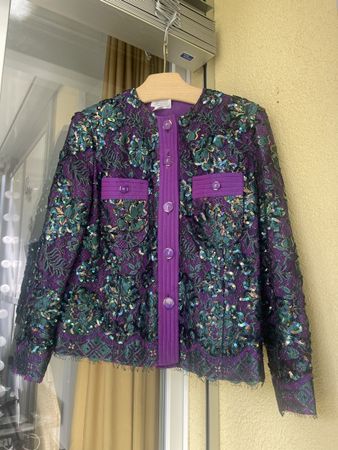 Exklusive Vintage Seidenjacke Made in Switzerl