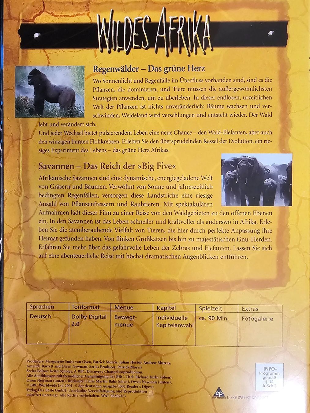 Tutti i DVDs: Wildes Afrika - 3 DVD Box – Usato da Wahlen b. Laufen venduto da Cg10 4