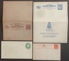 QUEENSLAND.+ TASMANIA: 4 Postal Stationaries, *