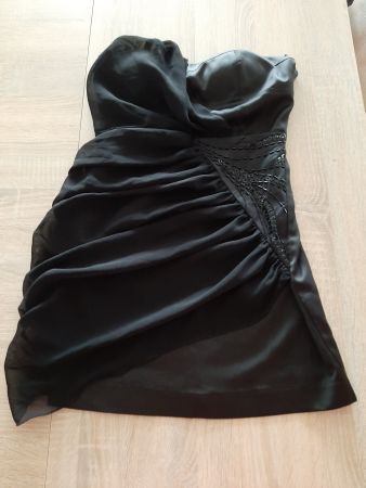 Cocktailkleid schwarz mit Pailletten Gr. S