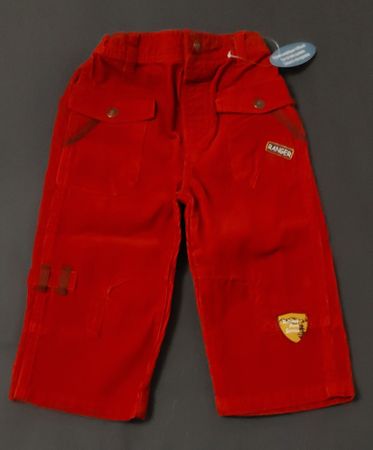 Coole Jungen Cordhose Gr. 86 dunkelrot
