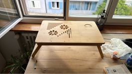 Songmics Bamboo Laptop Stand Foldable like new
