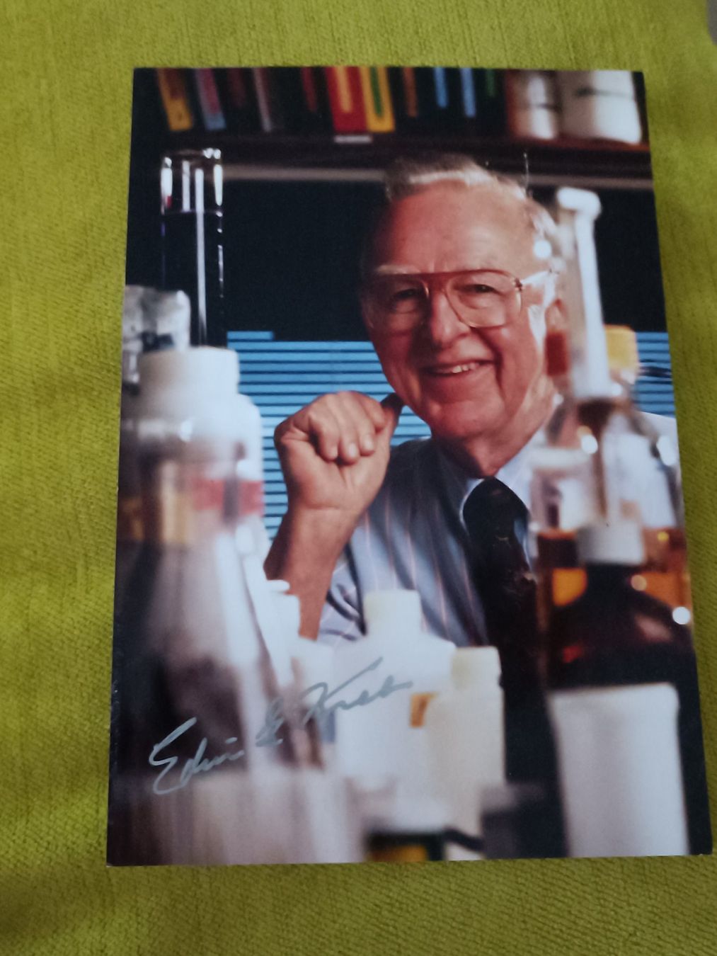 Autografi: Edwin G. Krebs - Nobelpreis - verstorben – Usato da Menziken venduto da Artographs