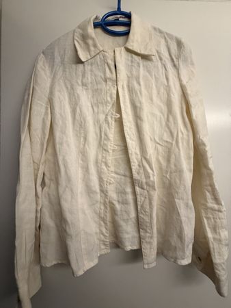 Vintage Armani Bluse crème weiss Gr. S neuwertig