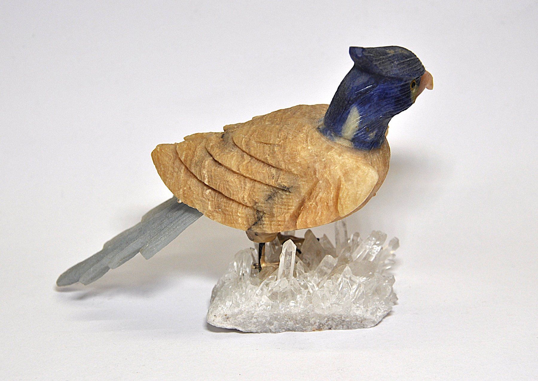 Mineralien & Heilsteine: Vogel geschnitzt aus Mineralien – Neu (gemäss Beschreibung) aus Grabs von Fadenquarz 1