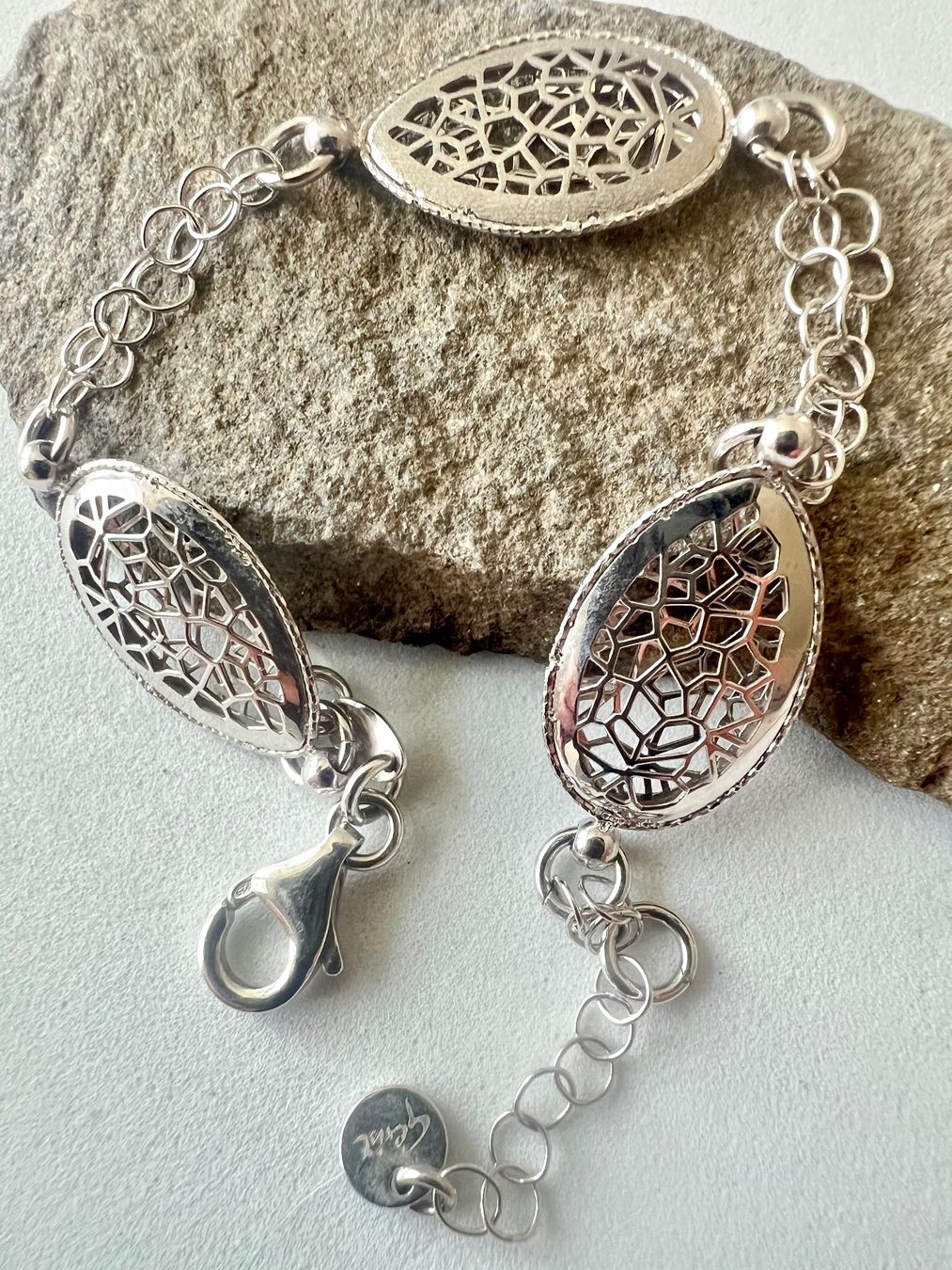 Bracciali & Braccialetti: Gexist Schweizer Designer-Armband Silber 925 durchbrochen – Usato da Ruswil venduto da artbyhand 2