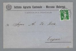 1915, MEZZANA BALERNA IST. AGRARIO CANTONALE