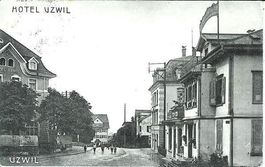 Uzwil SG Hotel Uzwil belebt  ca. 1915 gut erhalten
