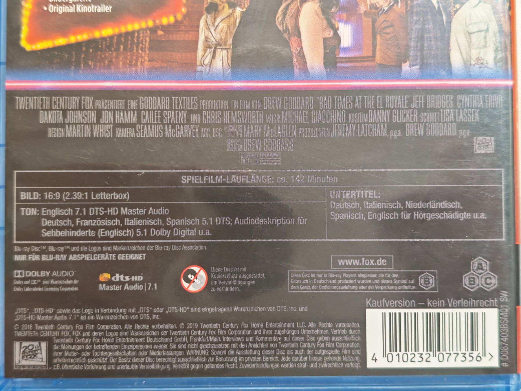 Tutti i DVDs: Bad Times at El Royale – Usato da Liestal venduto da Kratzilla 3