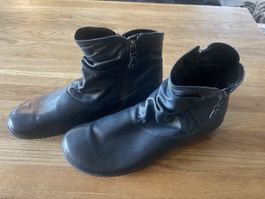 Josef Seibel Damen Leder Stiefeletten, Schwarz, Gr. 44
