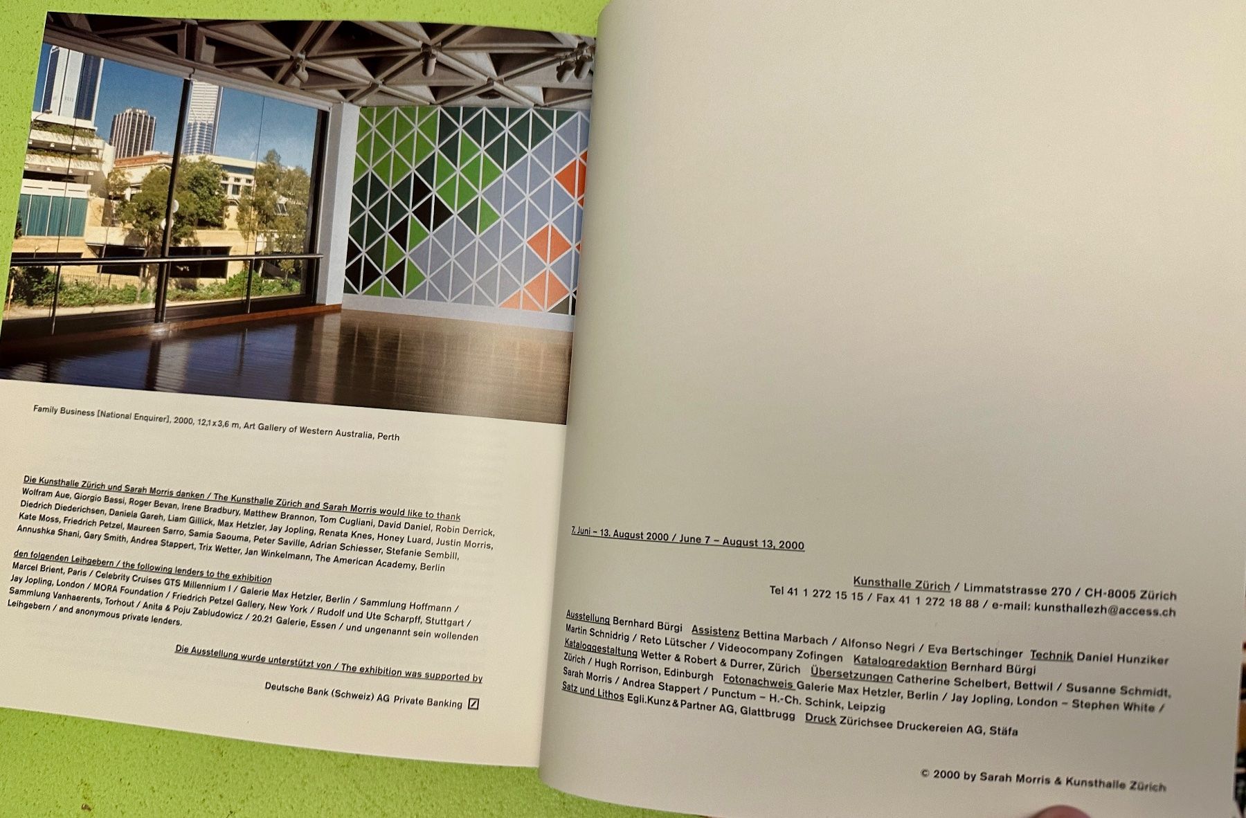 Libri: Bernhard Bürgi: Sarah Morris. – Usato da Zürich venduto da allp 8
