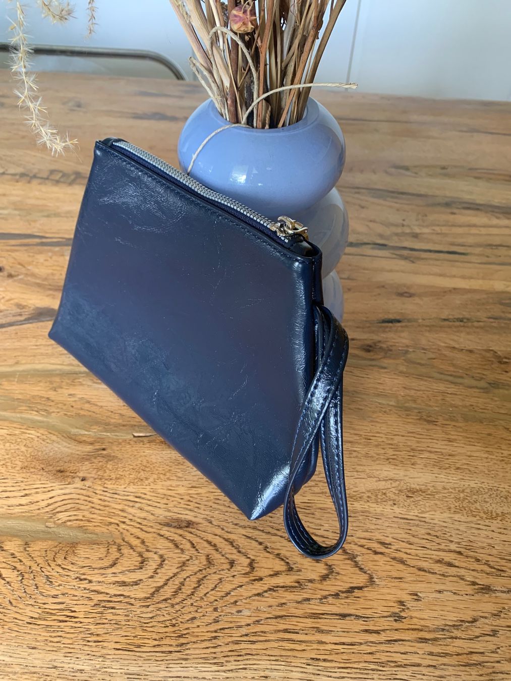 Custodie per cosmetici: Pochette simili-cuir bleu foncé – Usato da Genève venduto da sanchka0 1