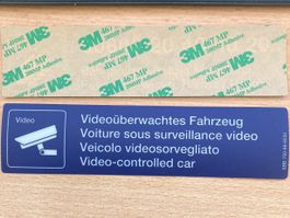 Aufkleber "Videoüberwachtes Fahrzeug" (5 Stk.für 5 Fr.)
