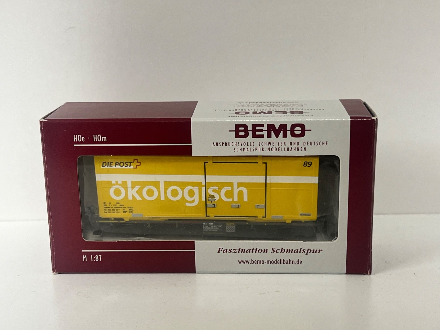 Bemo Modellini di ferrovie: Bemo Rhb  Postcontainer Nr.89 ökologisch – Nuovo e nell'imballaggio originale da Geroldswil venduto da TopTrain54