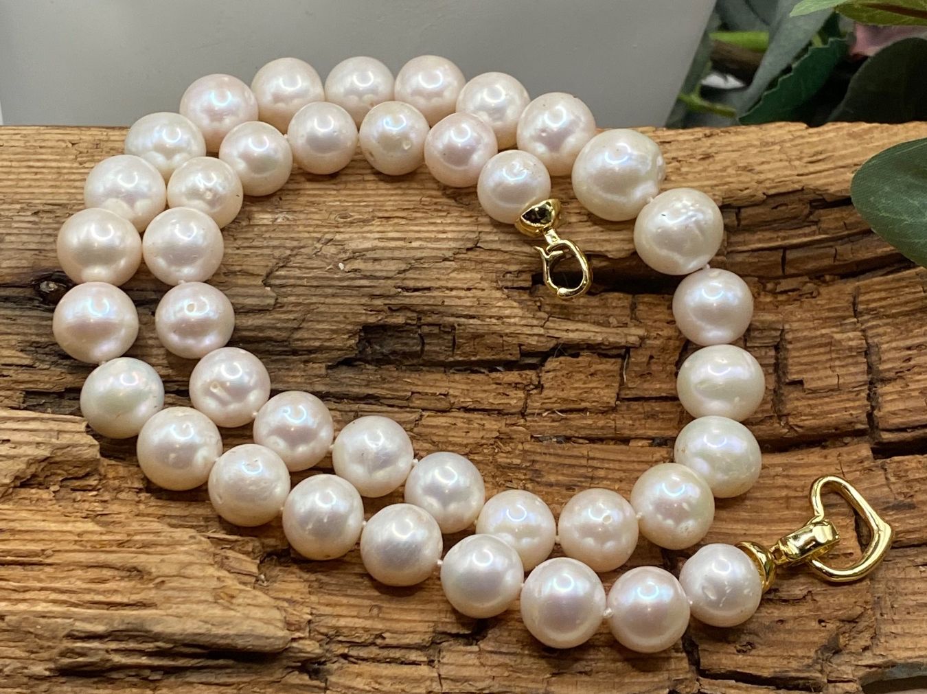 Catenine: Süsswasserperlen Collier mit leichtem beigen Überton – Nuovo (secondo la descrizione) da Luzern venduto da S.Kern01 3