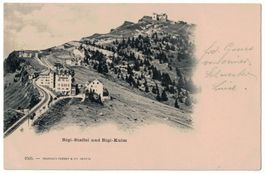 Rigi-Staffel und Rigi-Kulm, Lichtbild, gelaufen 1901