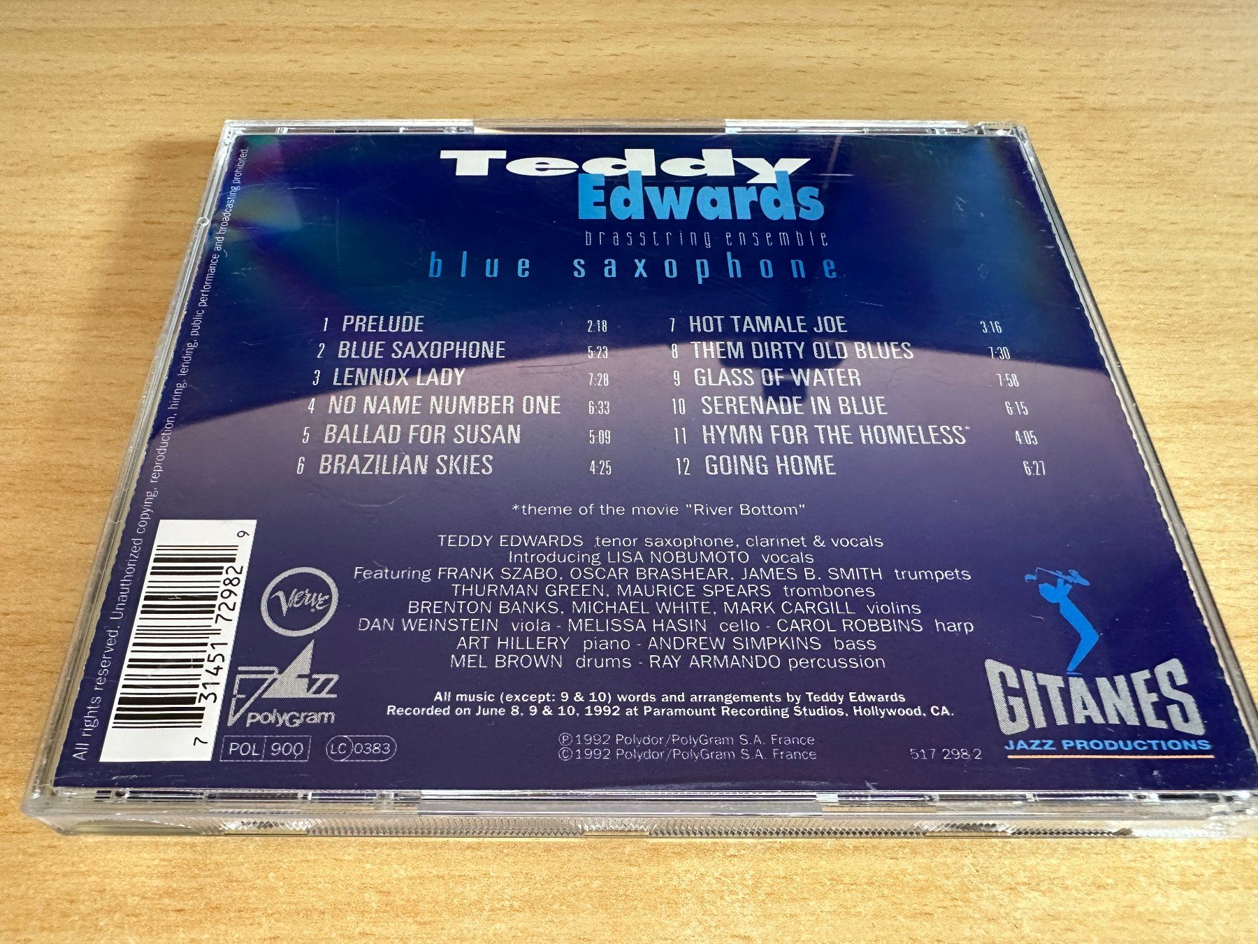 CDs: Teddy Edwards Brasstring Ensemble – Blue Saxophone – Gebraucht aus Rikon im Tösstal von Alpenmutz 1