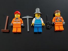 3 Lego Arbeiter( Bau & Bergbau)