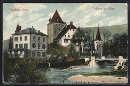 AK Nidau, Partie am Schloss, 1910
