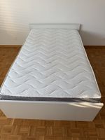 Bett mit Lattenrost und Matratze Weiss 120x200cm