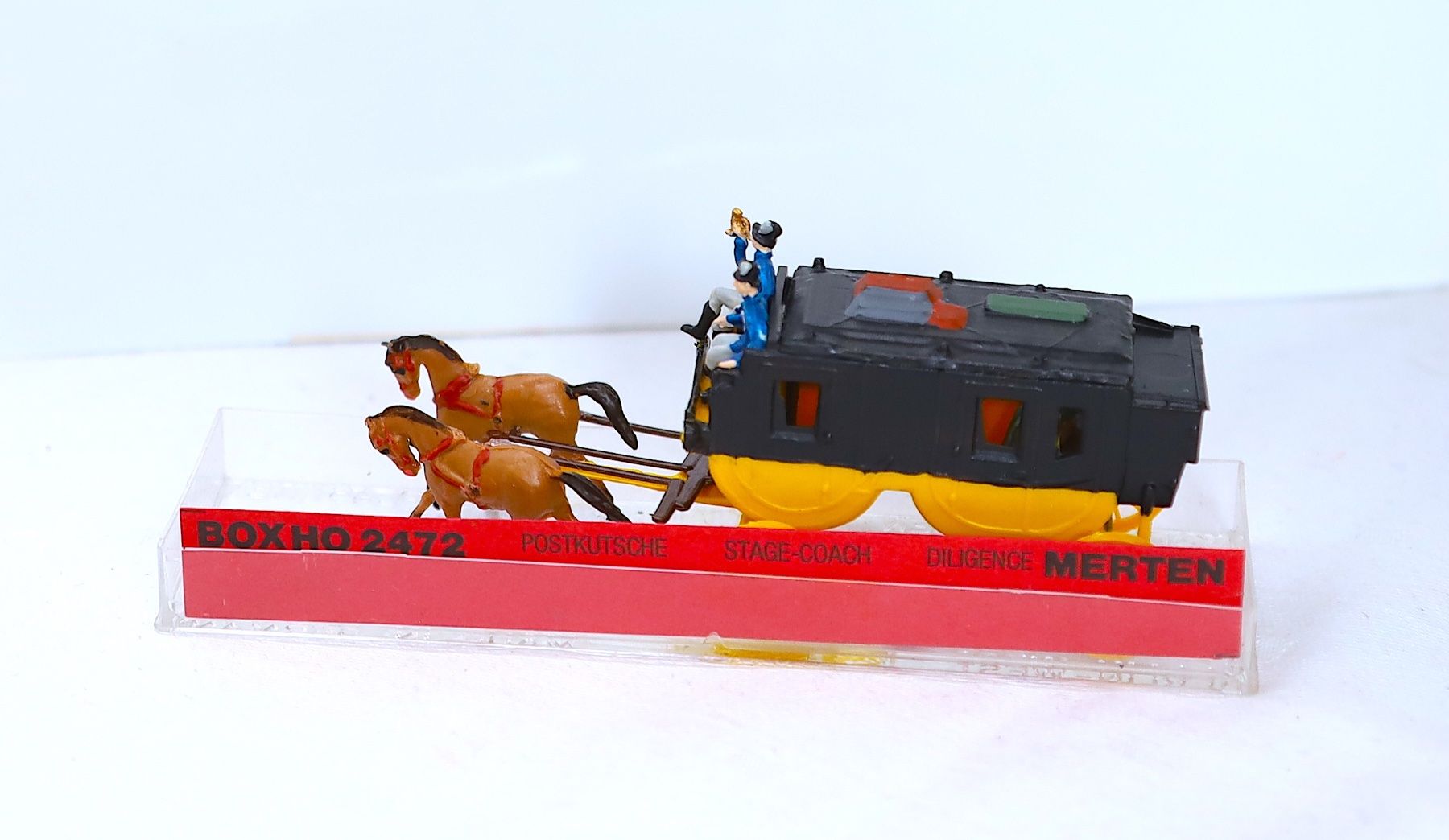 Märklin Modellini di ferrovie: Merten - Postkutsche mit Pferdegespann, Nr. 2472, H0 – Usato da Ipsach venduto da locky55 1