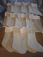 24 Weihnachtsstrümpfe Gold Weiss 47 cm neu