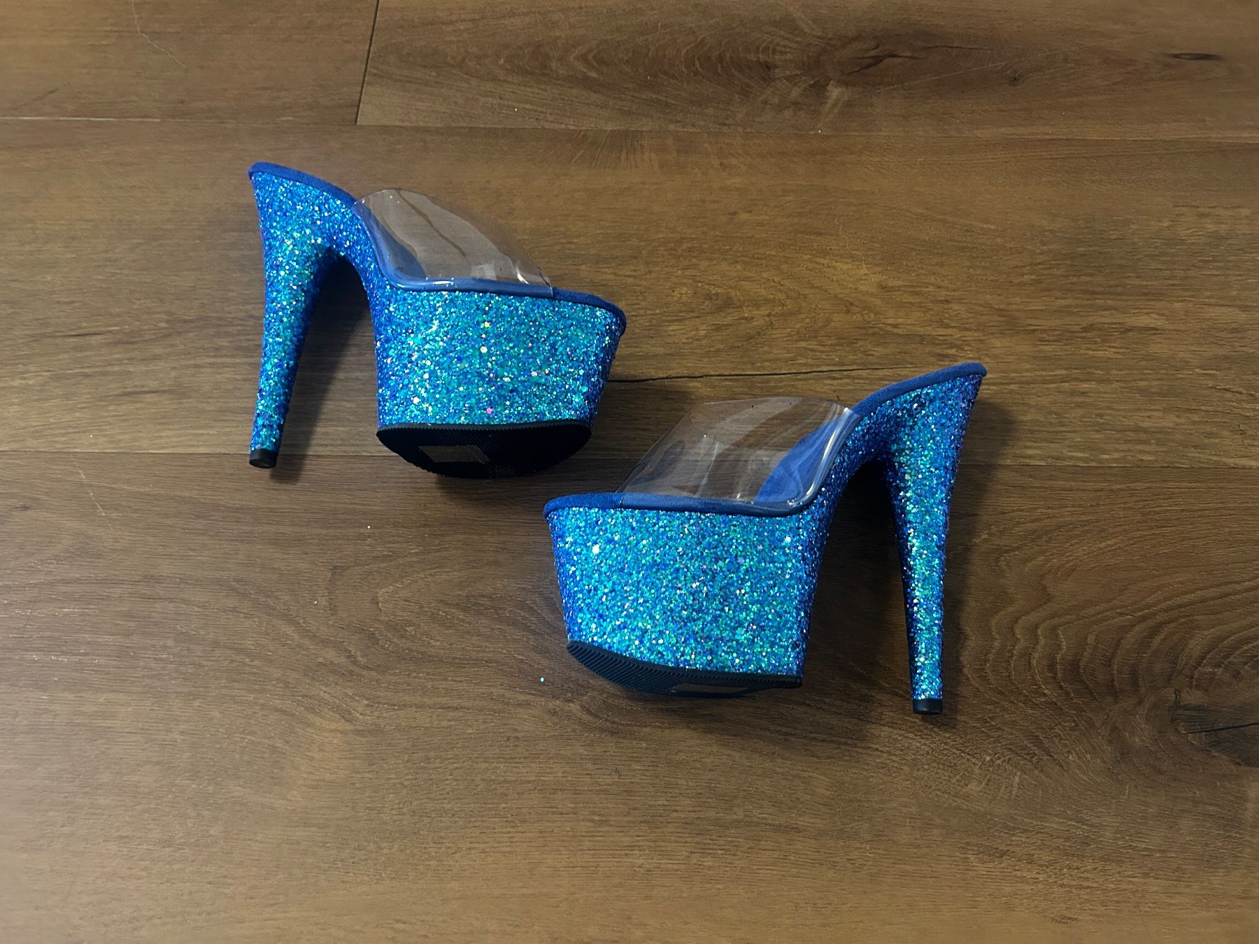 Scarpe da donna: Pleaser Adore Platform Heels Blau Glitzer Gr 38 NEU – Nuovo e nell'imballaggio originale da Regensdorf venduto da Spyke55 4
